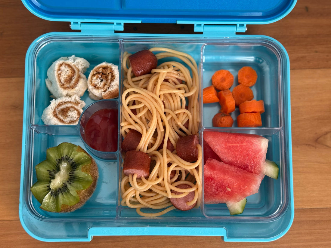 Lunchbox Idea Featuring Sausage Spaghetti Bites