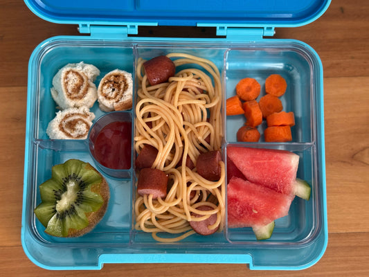 Lunchbox Idea Featuring Sausage Spaghetti Bites