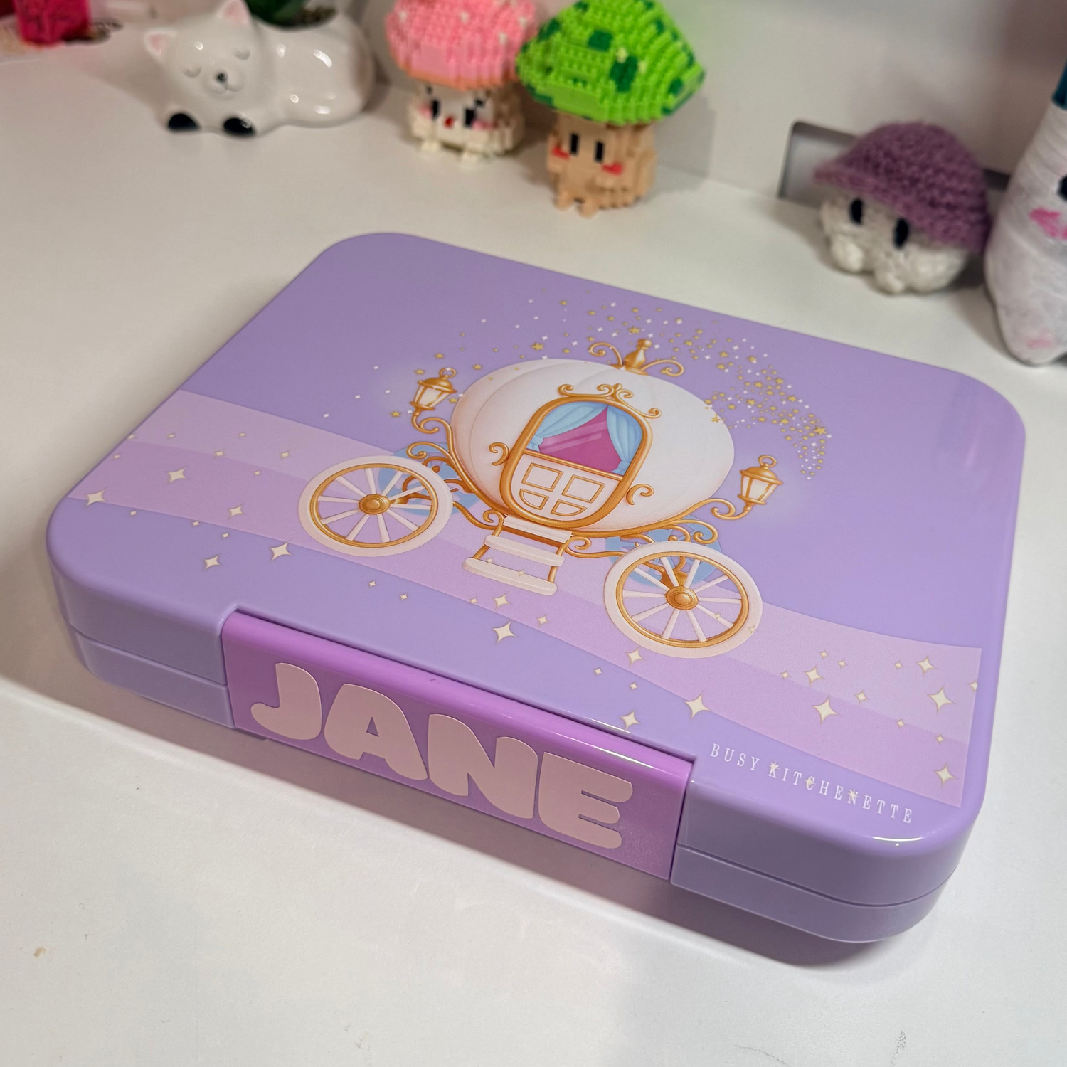 Girls Personalised leak Bento Lunch Box 