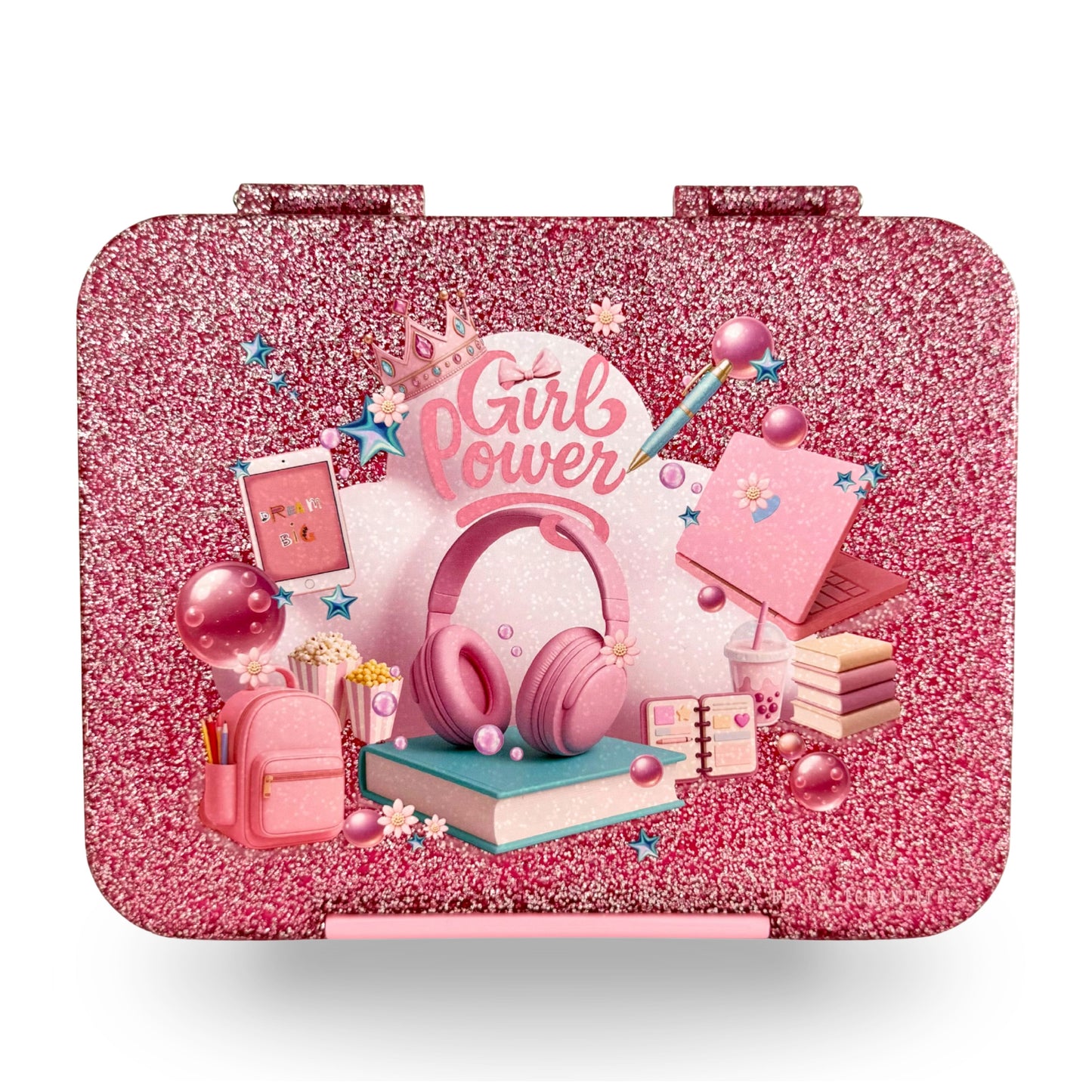Girl-Power Personalised Kids Lunch box – Leakproof BPA-Free School Bento Box