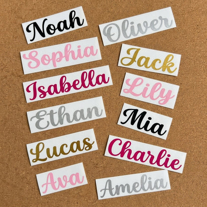 Personalised Permanent Vinyl Decals | Choose Your Size & Colour