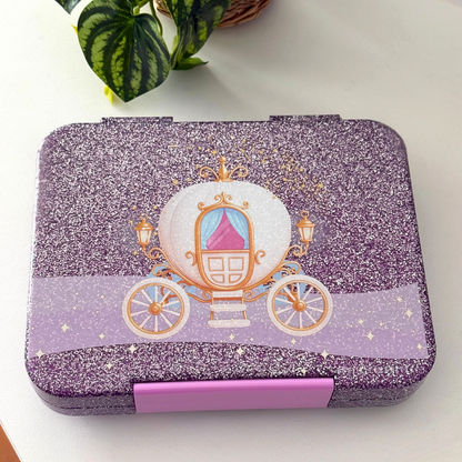 Princess Carriage Personalised Glitter Kids Lunch box – Leakproof  BPA-Free School Bento Box